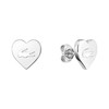 Boucles d'oreille acier argent - vue V1