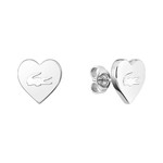 Boucles d'oreille LACOSTE femme Love My Croc coeur acier - vue 1