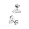 Boucles d'oreille acier argent - vue V3