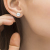 Boucles d'oreille acier - vue Vporté 1