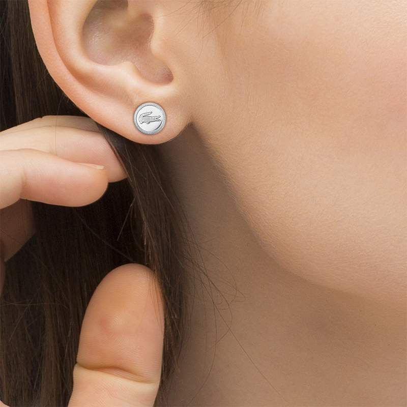 Boucles d'oreille acier - vue porté 1