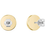 Boucles d'oreille acier doré jaune - vue 3