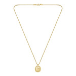 Collier acier doré jaune 56cm - vue 1