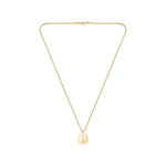 Collier acier doré jaune 56cm - vue 3