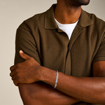 Bracelet acier inoxydable argent - vue porté 2