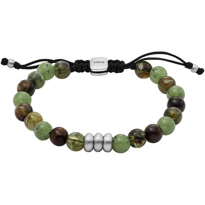 Bracelet FOSSIL acrylique argent vert marron longueur 25 cm - vue 1