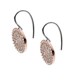 Boucles d'oreille FOSSIL acier inoxydable doré rose nacres - vue 2