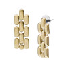 Boucles d'oreille FOSSIL acier inoxydable doré jaune - vue V1