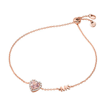 MICHAEL KORS zilveren armband met roze zirkoonoxide lengte 21,6 cm