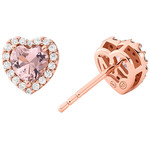 Boucles d'oreille MICHAEL KORS argent doré rose oxyde de zirconium - vue 3