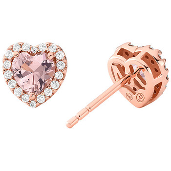 MICHAEL KORS silver earrings pink gold zirconium oxide