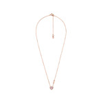 Collier MICHAEL KORS argent doré rose oxyde de zirconiums longueur 46cm - vue 2