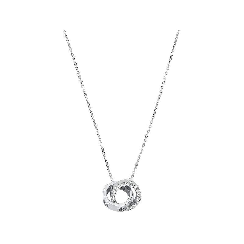 Collier MICHAEL KORS argent argent oxyde de zirconiums longueur 46cm - vue 1