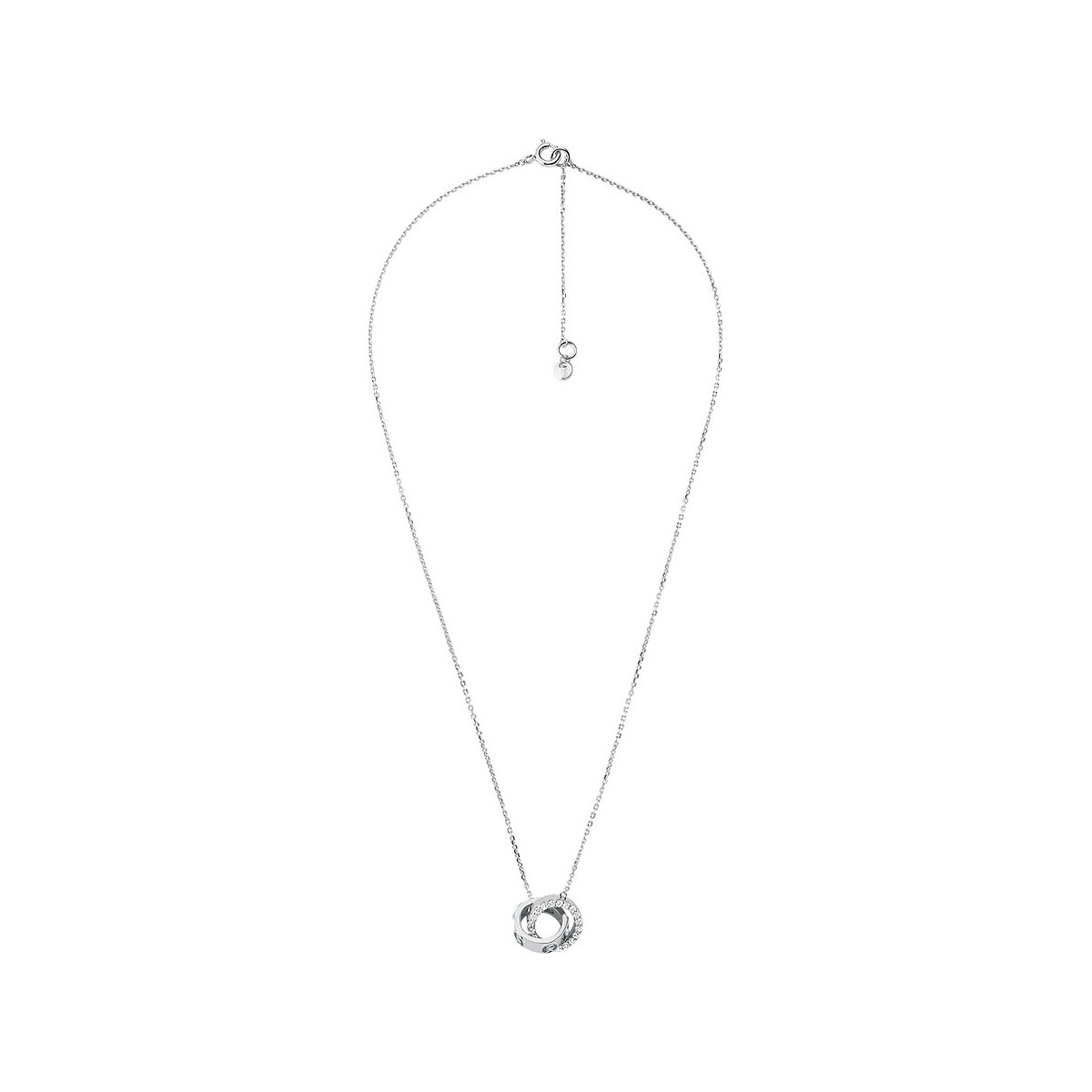 Collier argent argent oxyde de zirconiums 46cm - vue 2