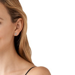 Boucles d'oreille MICHAEL KORS argent oxyde de zirconiums - vue porté 1