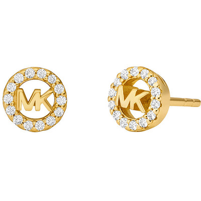 Boucles d'oreille MICHAEL KORS argent doré jaune oxyde de zirconiums