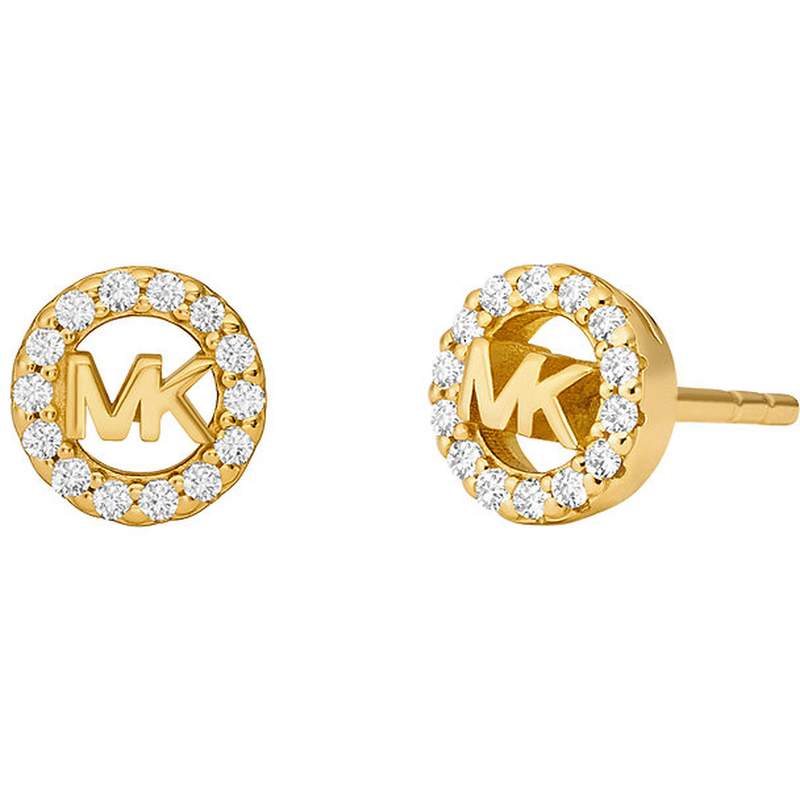 Boucles d'oreille MICHAEL KORS argent doré jaune oxyde de zirconiums - vue 1