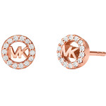 Boucles d'oreille MICHAEL KORS argent doré rose oxyde de zirconiums - vue 1