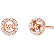 Boucles d'oreille MICHAEL KORS argent doré rose oxyde de zirconiums