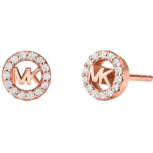 Boucles d'oreille MICHAEL KORS argent doré rose oxyde de zirconiums