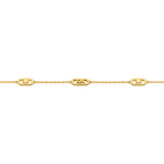 Collier MICHAEL KORS argent doré jaune longueur 43cm - vue D2