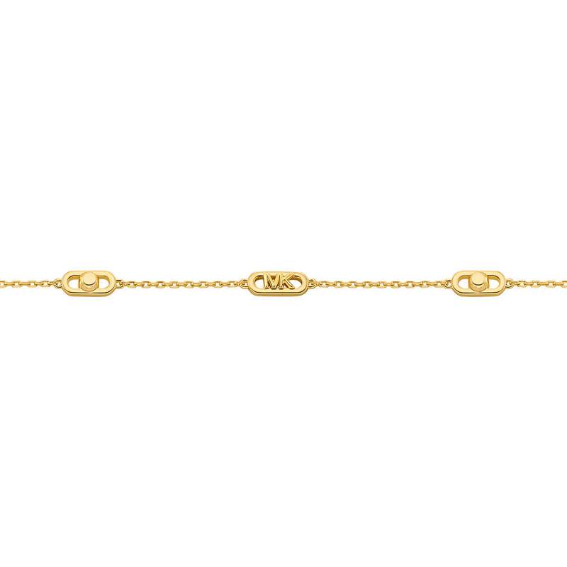 Collier MICHAEL KORS argent doré jaune longueur 43cm - vue D2