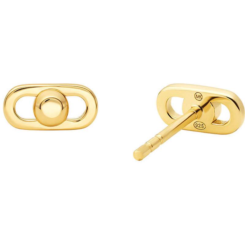 Boucles d'oreille MICHAEL KORS argent doré jaune - vue 3