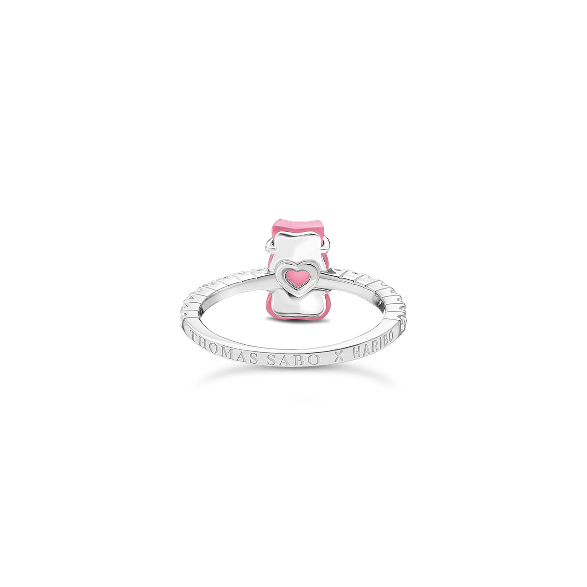 Bague THOMAS SABO Haribo rose argent et zirconium - vue 3