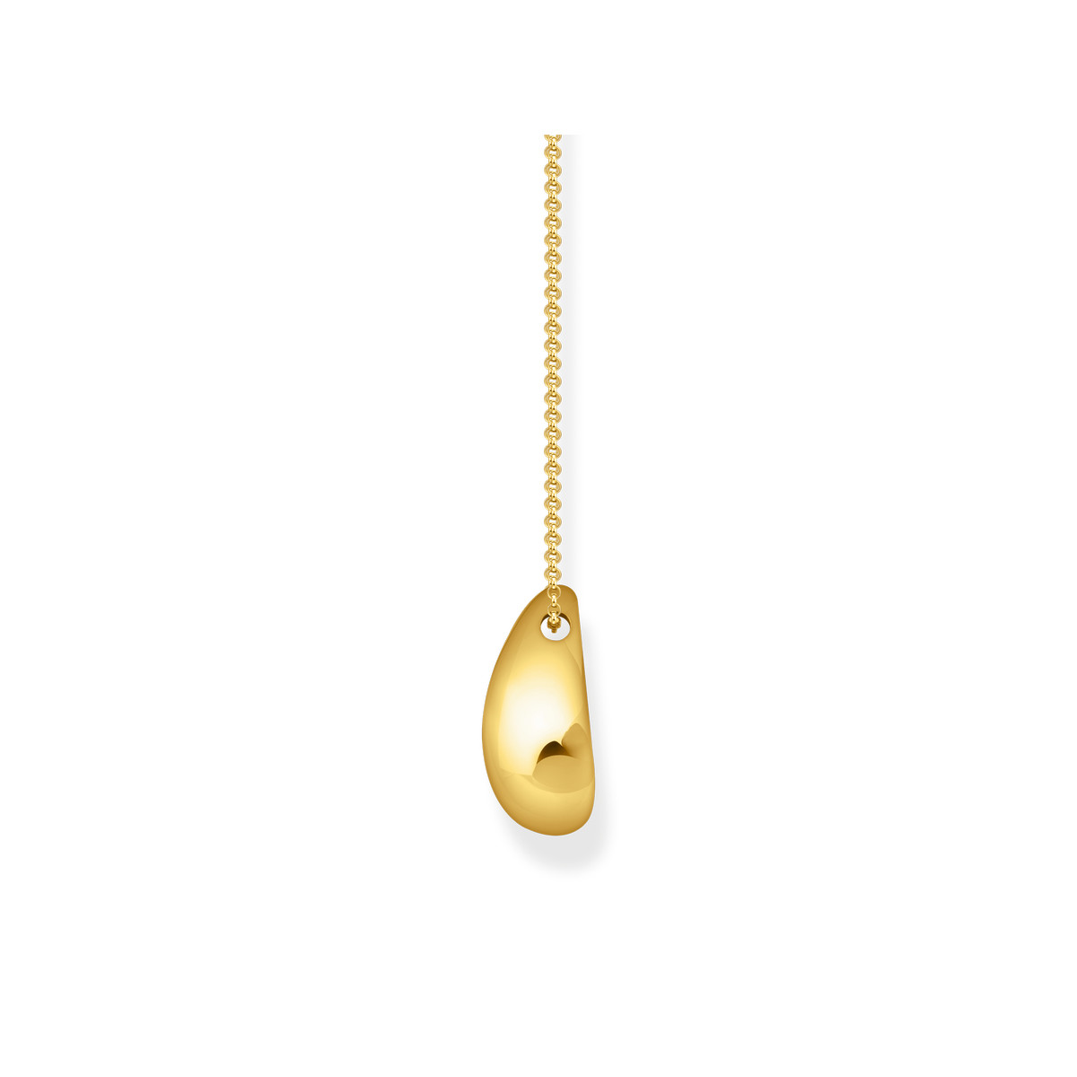 Collier THOMAS SABO argent doré jaune  pendentif goutte organique longueur 50 cm - vue 3