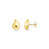 Boucles d'oreilles Thomas Sabo argent doré forme organique - vue V1