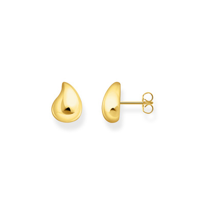 Thomas Sabo earrings, gold-plated silver, organic shape