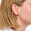Boucles d'oreilles Thomas Sabo argent doré forme organique - vue Vporté 1