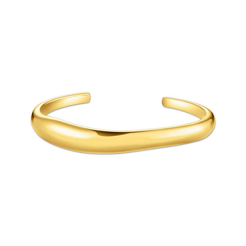 Bracelet THOMAS SABO argent doré jaune forme organique longueur 17 cm - vue 1