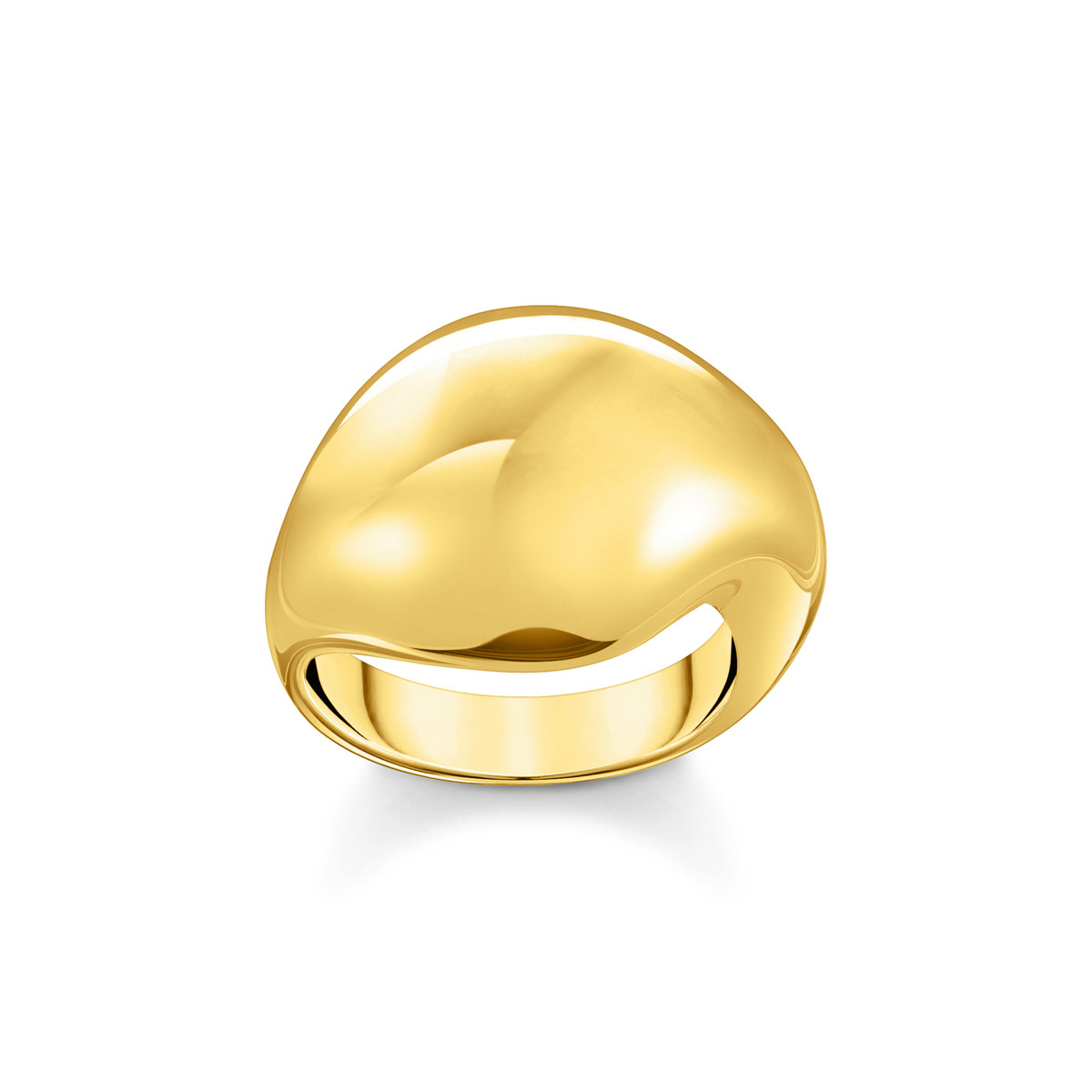 Bague THOMAS SABO argent doré jaune  goutte organique