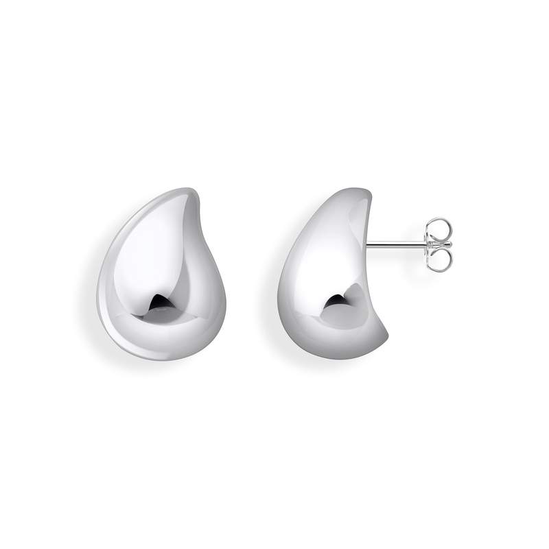Boucles d'oreilles argent gris - vue 1