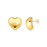 Boucles d'oreilles THOMAS SABO coeur argent doré jaune - vue 1