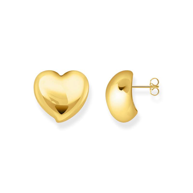Boucles d'oreilles THOMAS SABO coeur argent doré jaune - vue 1