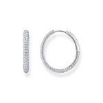 Créoles argent gris - vue 1