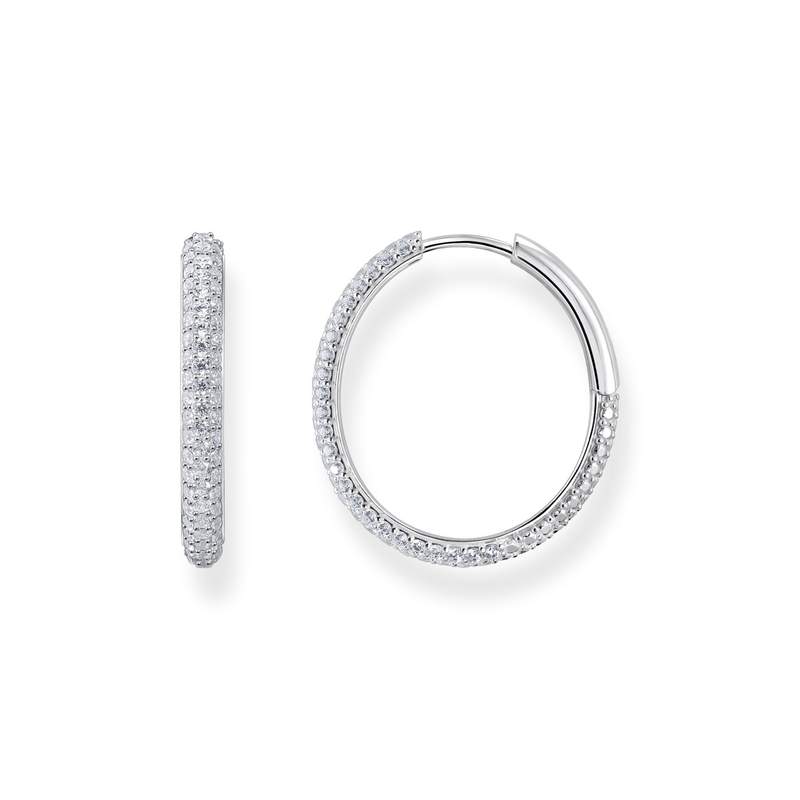 Créoles argent gris - vue 1