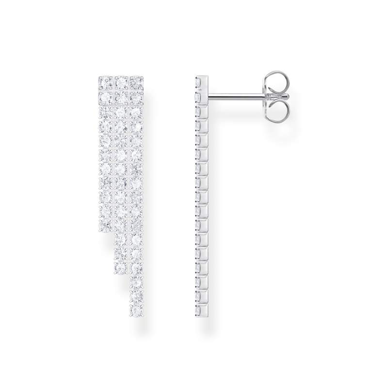 Boucles d'oreilles argent gris - vue 1