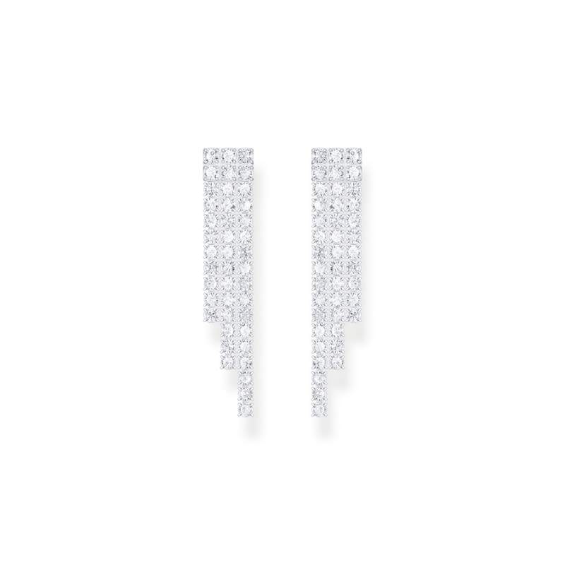 Boucles d'oreilles argent gris - vue 2