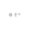 Boucles d'oreilles argent gris - vue V1