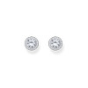 Boucles d'oreilles argent gris - vue V2