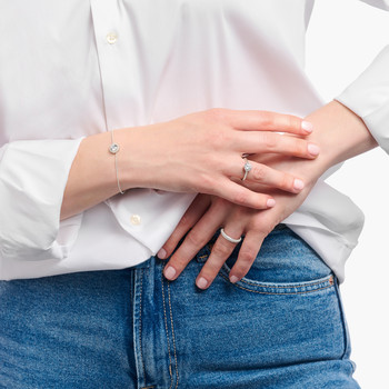 Bracelet argent gris