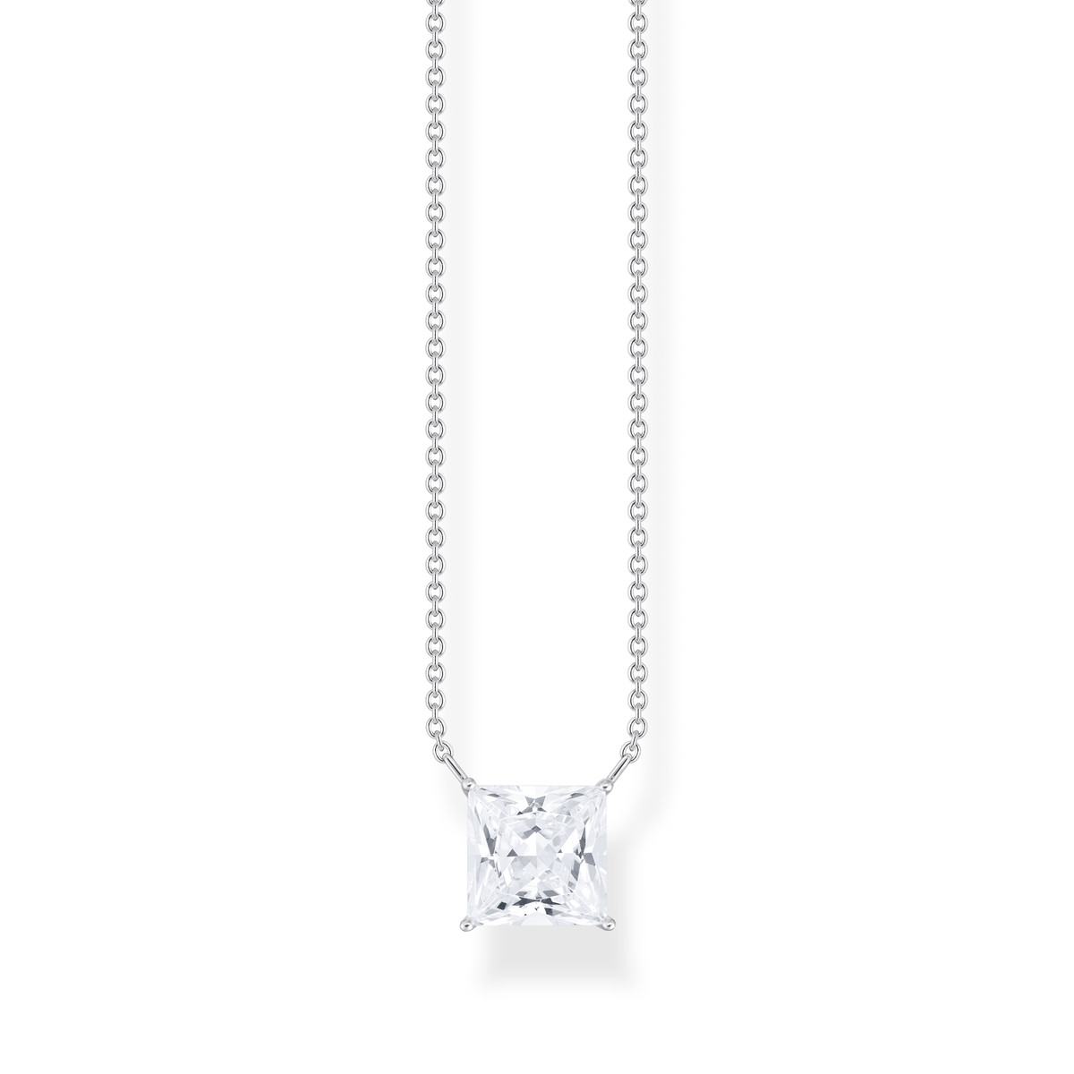 Collier argent gris 5cm