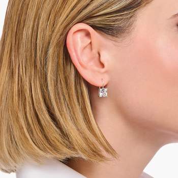 Boucles d'oreilles argent gris