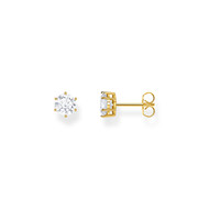 Boucles d'oreilles THOMAS SABO plaqué or oxyde de zirconium blanc