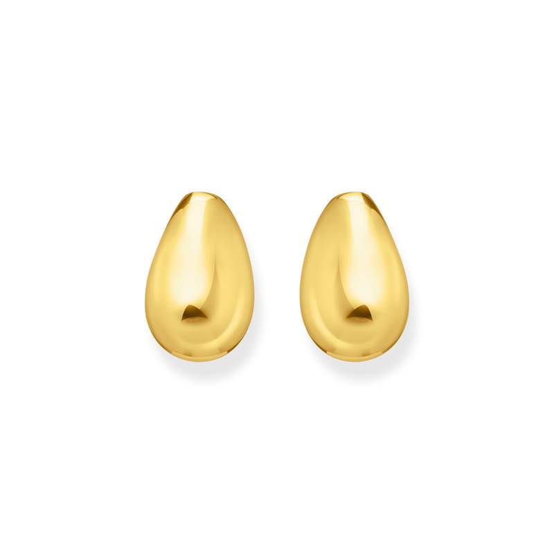 Boucles d'oreilles THOMAS SABO goutte argent doré jaune - vue 2