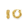 Boucles d'oreilles THOMAS SABO motif entrelacé argent doré jaune - vue V1