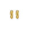 Boucles d'oreilles THOMAS SABO motif entrelacé argent doré jaune - vue V2